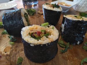Sushi roll at Back2Nature Vegan Cafe in Brighton