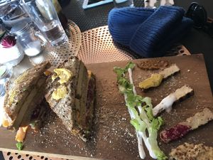 Tofu sandwich  at Back2Nature Vegan Cafe in Brighton