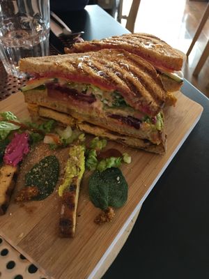 Tofu sandwich!  at Back2Nature Vegan Cafe in Brighton