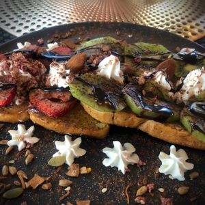 ‘Pan bread’ on the menu was great, though better known as ‘French toast’ at other cafe’s at Back2Nature Vegan Cafe in Brighton