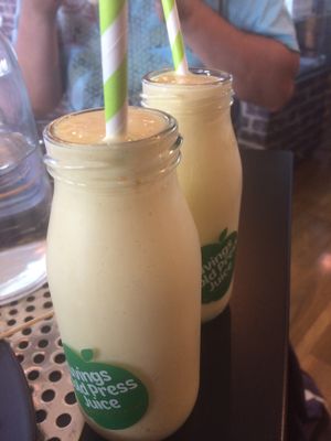 Vegan Mango Lassi at Back2Nature Vegan Cafe in Brighton