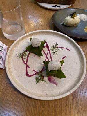 Kimchi dumplings (one of the nice tasting options) at Alibi in Sydney