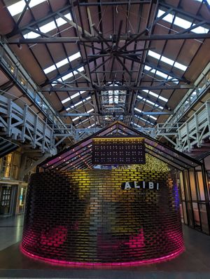 In hotel foyer at Alibi in Sydney