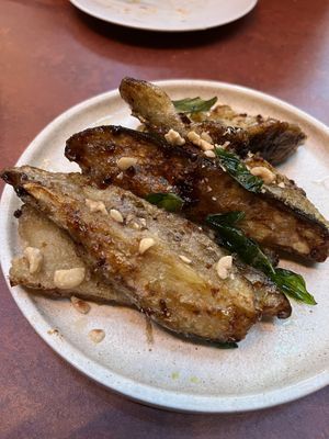 Oily and sugary eggplant…   at Alibi in Sydney