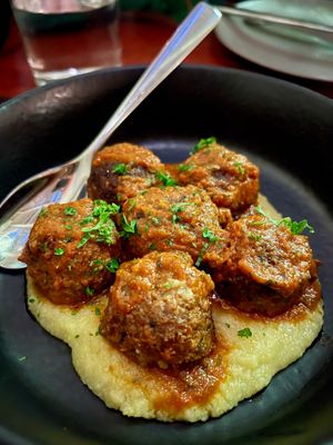 Slow Braised Meatballs: tastless at Alibi in Sydney