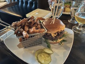 Vegan smash burger  at The Griffon Gastropub in East Aurora