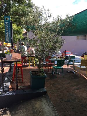 Outside sitting area at Urban Bean in Margaret River