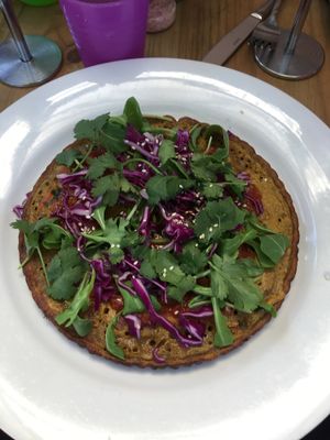 Chickpea omelet at Urban Bean in Margaret River