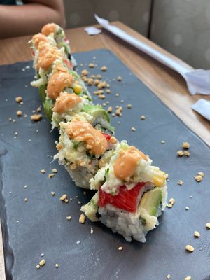 Vegan Rainbow Roll at PLANTA in Miami Beach
