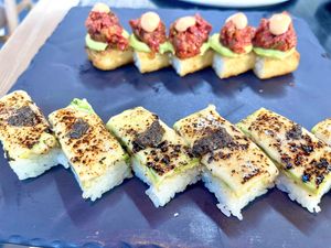 Torched and pressed roll   at PLANTA in Miami Beach