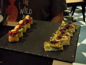 Teeny but delicious maki at PLANTA in Miami Beach