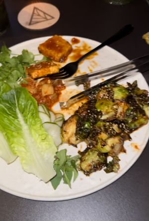 (half demolished haha) Thai Lettuce Wraps  at PLANTA in Miami Beach