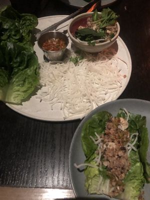 Lettuce Thai wraps   at PLANTA in Miami Beach