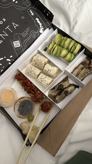 I ordered with Uber Eats and it was Great! But I wish there would  also be More Basic Sushi   at PLANTA in Miami Beach