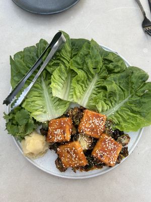 Lettuce wraps  at PLANTA in Miami Beach