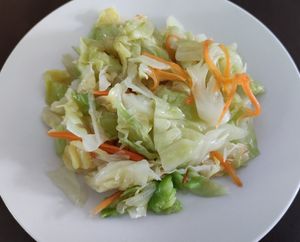 Additional stir fried Cabbage at Seng Kee Vegetarian Food 生记素食 in Central Singapore