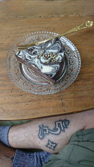 Cacao raw cake at Ayurvedico Cafe in Pokhara