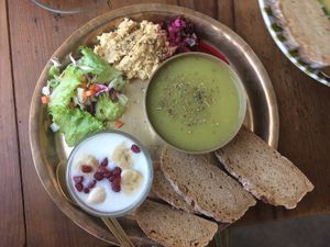 Ayurvedic breakfast  at Ayurvedico Cafe in Pokhara