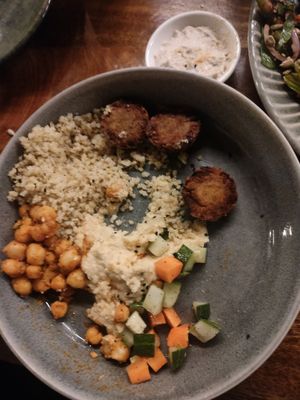 Mediterranean bowl at Sage Farm Cafe in Hyderabad