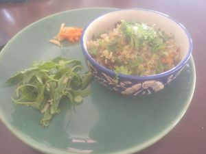 Vegan rice bowl at Sage Farm Cafe in Hyderabad