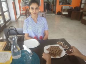 Vegan Waffles at Sage Farm Cafe in Hyderabad