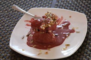 vegan ice cream at Sage Farm Cafe in Hyderabad