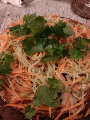 Thai pizza at Zest Ubud in Ubud