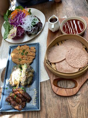 Peking ‘duck’ with pancakes  at Zest Ubud in Ubud