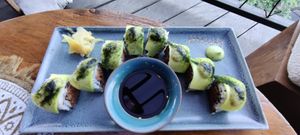 Vegan sushi at Zest Ubud in Ubud