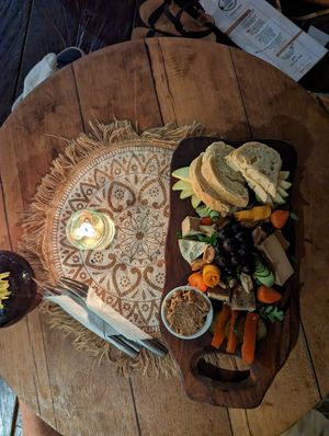 Vegan cheese platter at Zest Ubud in Ubud