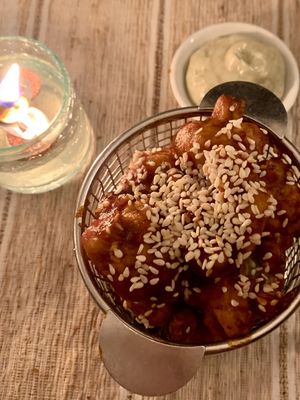  Smokey cauliflower wings + aioli   at Zest Ubud in Ubud