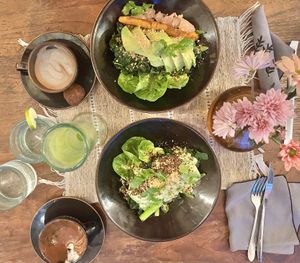 Salads, juices and lattes   at Zest Ubud in Ubud