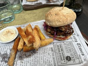 Fisherman’s burgerrs  at Zest Ubud in Ubud