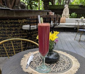 Beetroot, Carrot, Jicama, and Ginger Juice at Zest Ubud in Ubud