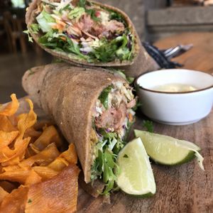 Run Piglet Run (jackfruit wrap) at Zest Ubud in Ubud