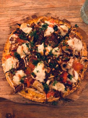 Jackfruit Pizza, finished this whole thing. Super filling and very delicious!! at Zest Ubud in Ubud