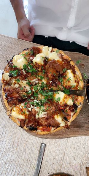 Jackfruit pizza  at Zest Ubud in Ubud