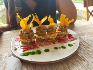 cake with dragonfruit at Zest Ubud in Ubud