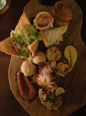 zest nibbles - plate of mixed starters (89k) at Zest Ubud in Ubud