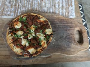 Bbq jackfruit pizza at Zest Ubud in Ubud