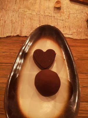 Gold diger: rather tasteless. But the peanut ball is insane!! at Zest Ubud in Ubud