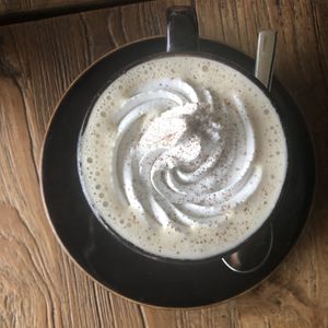 Cream latte at Zest Ubud in Ubud