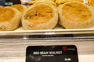 Red bean walnut bun at Mama Patisserie Bakery in Central Singapore