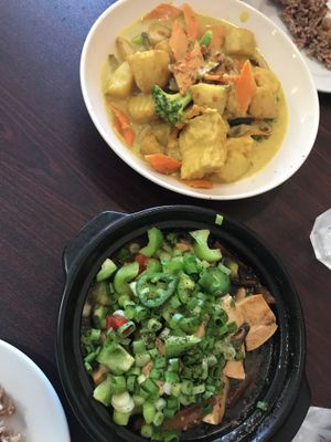 Curry & clay pot   at Noble Vegetarian in Sacramento