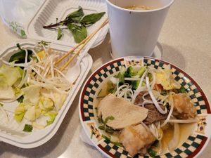 Pho...takeout style! at Noble Vegetarian in Sacramento