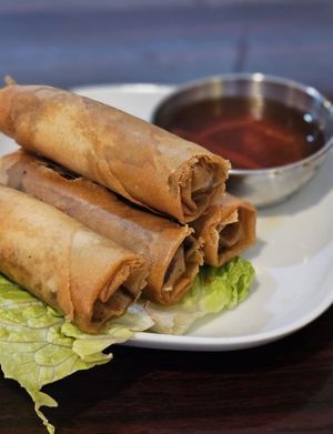 Golden Rolls at Noble Vegetarian in Sacramento