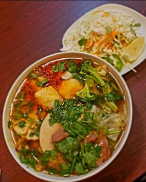 Royal Noodle Soup (aka Bun Bo Hue) at Noble Vegetarian in Sacramento