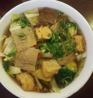 Vegan pho at Noble Vegetarian in Sacramento