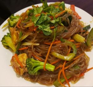 Sweet Potato Noodle at Noble Vegetarian in Sacramento