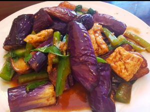 Eggplant Delight at Noble Vegetarian in Sacramento
